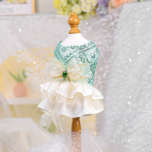 PETCIRCLE Ropa de Primavera/Verano para Perros y Gatos, Vestido de Novia Esmeralda - Product Image 4