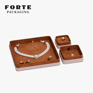 FORTE - Caja de Regalo para Joyería con Tapa de Diseño Nuevo, Bolsa de Papel y Base para Anillos, Collares y Conjuntos de Joyería de Cuero de Lujo - Product Image 4