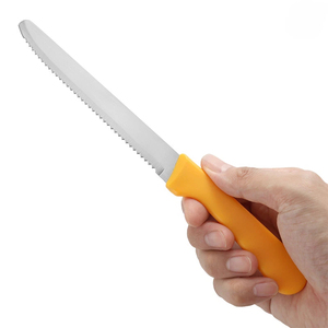 Hanging circular handle Stainless Steel Bread <b>Knife</b> Serrated Toast <b>Knife</b> steak Cake <b>Knife</b> with PP Handle - Product Image 4