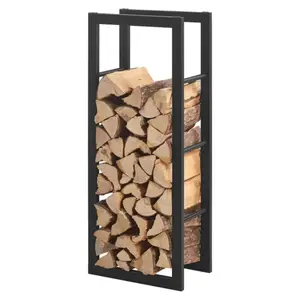 Porte-bûches de cheminée porte-bûches support de bois de chauffage robuste pour support de bois de chauffage extérieur intérieur