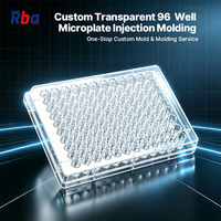 Servicio Integral Personalizado OEM ODM: Placa de Cultivo Celular Transparente Moldeada de 96 Pocillos, Componentes de Laboratorio Moldeados por Inyección para Sala Limpia 100K