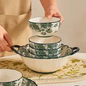 Modern Classic Underglaze Cream Ceramic Tableware Stoneware <b>Sets</b> Fruit Lightweight <b>for</b> Household Party Restaurant Use New <b>Set</b> - Product Image 2