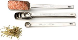 2026 Stainless Steel Eco-Friendly Measuring Spoons Set 6 Rectangular <b>Teaspoon</b> Tablespoon <b>Long</b> Handle Classic Design Dry Liquid - Product Image 5