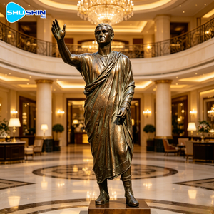 Escultura de Augusto, emperador romano, en bronce fundido en 3D, tamaño real, para decoración de vestíbulo de hotel - Product Image 5