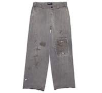 SOOREE Jeans en denim personnalisés pour hommes, effet salissé, délavé, déchiré, avec patchs et coutures de réparation, coupe ample, fabricant OEM ODM