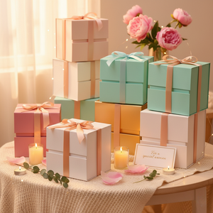 Elevate Your Brand Any Occasion Paper <b>Box</b> Personalized Ribbon Elegant Packaging for Birthday <b>Wedding</b> Retail Luxury <b>Gift</b> <b>Box</b> - Product Image 1