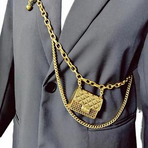 Listo para Enviar: Bolsos de Hombro y Mano para Mujer 2024 de Moda Boutique Nacional con Correa Única y Forro de Poliéster, con Cadenas Mini para la Cintura - Product Image 4