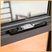 Ventana de Aluminio con Apertura Vertical Moderna AS2047, Ventana de Vidrio con Doble Acristalamiento, Aislamiento Térmico, Impermeable y con Control de Insectos