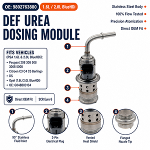 Modulo di Dosaggio Urea Wanray per 208 308 5008 2008 C3 C4 DS3 DS4 DS5 Berlingo Partner <span class=keywords><strong>Grandland</strong></span> 1.6 Diesel 9802763880 G048B03134 - Product Image 2