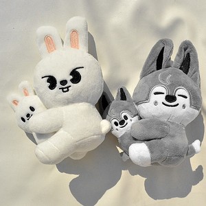 Nouvel animal en peluche doux de dessin animé Stray Kids, Bbokari Leebit Wolf Chan Puppym, cadeau pour enfants, adultes et fans, fabriqué en coton PP - Product Image 2