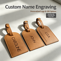 Étiquettes de bagages en cuir PU personnalisées pour mariage, cadeaux en gros pour garçons d'honneur, étiquettes de voyage vintage en cuir vierge gravables au laser