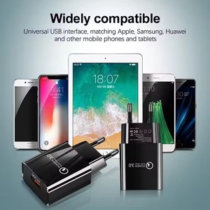 Chargeur mural USB QC3.0 de 18W, adaptateur de charge rapide pour <span class=keywords><strong>iPhone</strong></span> 13 12 <span class=keywords><strong>XS</strong></span> XR, Xiaomi, Samsung, HUAWEI, OPPO, prise d'alimentation de voyage - Product Image 6