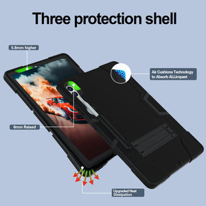 เคสแท็บเล็ตสำหรับ Samsung Galaxy Tab S9 <span class=keywords><strong>Plus</strong></span>/ S9 FE <span class=keywords><strong>Plus</strong></span> 12.4นิ้วเคสซิลิโคนกันกระแทกมีขาตั้ง X810/X818U - Product Image 4