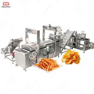 Línea de Procesamiento de Papas Fritas Crudas para Producción de Calefacción a Gas, 300 Kg por Hora, Planta de Papas Fritas Congeladas Totalmente Automática - Product Image 1