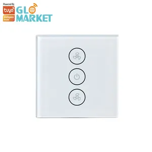 Glomket Tuya Sakelar Pengatur Kecepatan Wi-fi/Zigbee EU/UK Standar Dioperasikan & Kontrol Sentuh Sakelar Kipas Langit-langit