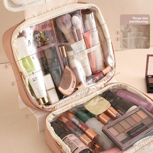 Borsa da Toilette Rettangolare Multifunzione in PU con Gancio, Design Pieghevole Comodo per Viaggi d'Affari e Bagaglio a Mano - Product Image 1