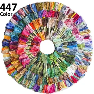 Écheveaux de couture en coton, Offre Spéciale, 50, 100, 200 pièces, 447 pièces, mélange de couleurs, point de croix, Kit de fil à broder, outils de couture DIY