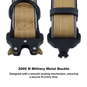 F14 Custom Heavy Duty <b>Dog</b> <b>Collar</b> Adjustable Nylon with Metal Buckle Handle Luxury Tactical Style Soft Durable for Big <b>Dogs</b> - Product Image 5