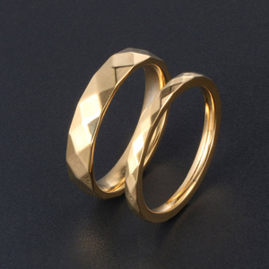 Geometric Fashion <b>Ring</b> Steel Gold For Women's Index And Pinky Fingers Titanium Steel Couple <b>Rings</b> In Stock SA473 - Product Image 3