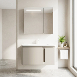 Meuble de salle de bain moderne YING BAO, meuble-vasque avec lavabo intégré, adapté à une utilisation personnalisée à la maison ou à l'hôtel - Product Image 1