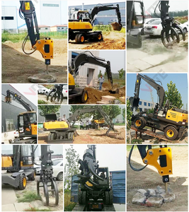 Mini Excavadora de 4 Toneladas con Cabina, Excavadora de Ruedas 4x4 en Venta - Product Image 2