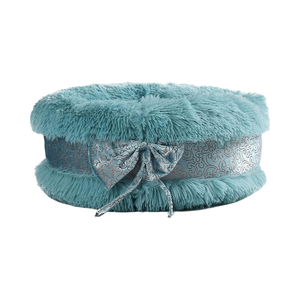 Lit écologique de 50cm <span class=keywords><strong>pour</strong></span> chats chiots coussin chaud d'hiver <span class=keywords><strong>pour</strong></span> chien solide en peluche herbe vert lavable beignet câlin panier <span class=keywords><strong>pour</strong></span> animaux de compagnie nœud papillon - Product Image 1