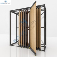 Support d'affichage publicitaire personnalisé en acier inoxydable pour échantillons de portes, fenêtres, carreaux de céramique et revêtements de sol en pierre - Hauteur réglable