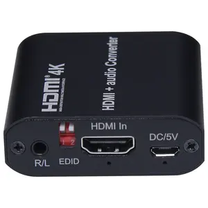 Conversor de vídeo hdmi para rca 4k, conversor de áudio 3.5mm hdmi para hdmi, suporte para 3d