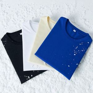 Design High Quality 210g <b>Sleeve</b> Regular Fit Tshirt New Style Printed Custom Logo Short Sleeved 100% Cotton T-shirt Men's - Product Image 3