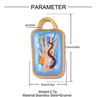 D570 Breloques Émail Peintes à la Main Tendance, Pendentifs en Acier Inoxydable Papillon, Cœur Porte-Bonheur, Étoile, Accessoires DIY pour Fête d'Enfants