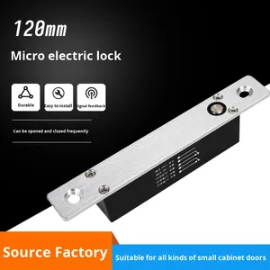 Khóa chốt điện nhỏ, bản hẹp, model 120 Micro <span class=keywords><strong>Lock</strong></span> dành cho cửa hàng & văn phòng, tủ, có tín hiệu báo trạng thái mở/đóng - Product Image 3