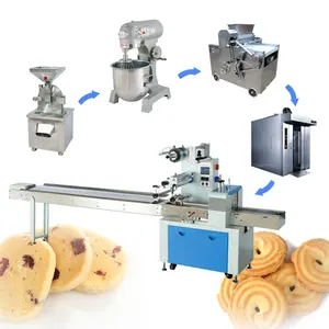 Máquina de embalaje y fabricación de galletas, paquete de almohada, suministro de precio de China