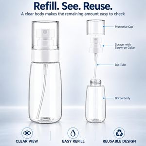 Custom Empty 200ml 250ml 300ml 350ml 500ml Skincare PET Fine <b>Mist</b> Plastic <b>Spray</b> <b>Bottle</b> Packaging Container - Product Image 3