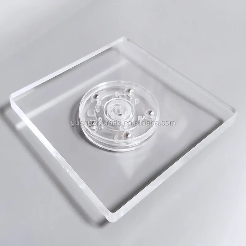 Plato giratorio transparente de 6 pulgadas para decoración, soporte giratorio acrílico para galletas