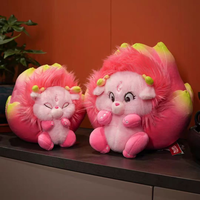 Creatief Drakenfruit Beest Pluche Speelgoed Kawaii Dier Gevuld Monster Kussen Groothandel Zachte Pluche Pop voor Kindercadeaus