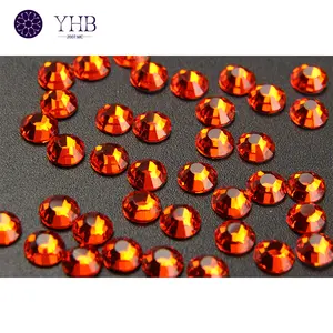 YHB Hotfix คริสตัลหินสีดวงอาทิตย์ SS3-SS48 แบนแบ็กหลวมเกาหลีแก้ว Rhinestone