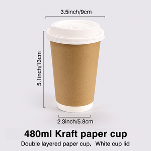 In magazzino personalizzato da portare via usa e getta di grandi <span class=keywords><strong>dimensioni</strong></span> 12oz 16oz 22oz 32oz 44oz bevande fredde <span class=keywords><strong>caffè</strong></span> Soda tazze a doppio strato con logo - Product Image 6