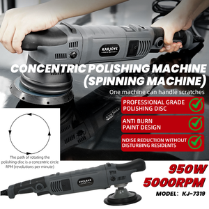 Polisseuse de voiture électrique facile à utiliser Polisseuse haute puissance pour l'entretien de la voiture Style professionnel à double <span class=keywords><strong>action</strong></span> pour <span class=keywords><strong>garage</strong></span> ou usage familial - Product Image 2