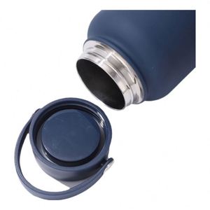 Portable 1L Bouteille En Acier Inoxydable Double Paroi Isolé Fiole À Vide Mat En Caoutchouc Enduit De Poudre En Métal Bouteille D'eau pour Le Sport - Product Image 4