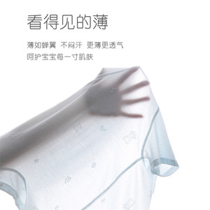 Combinaison pour bébé en modal à manches courtes, tricotée finement, unisexe, pour nouveau-né, douce et confortable, classe A - Product Image 2
