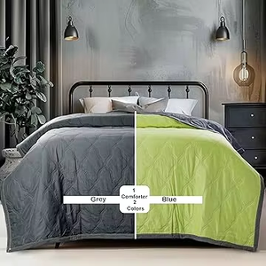 Couette en microfibre de qualité supérieure faite à la main Ultra douce légère couleur unie literie toutes saisons avec une qualité de confort supérieure - Product Image 1