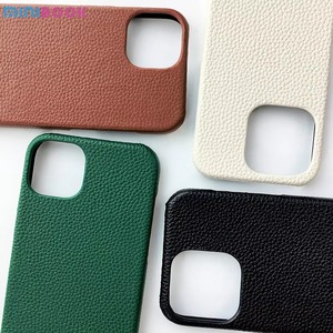 Étui de téléphone personnalisé en cuir véritable imperméable et antichoc avec un design luxueux à grain de galets pour 14 13 12 11 XR Pro Max - Product Image 3