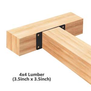 Plaque de fixation en acier pour poteau de clôture en <span class=keywords><strong>bois</strong></span> 2x4 4x4, support de montage pour poteau de courrier - Product Image 2