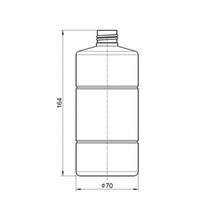 ขวดกลมขนาดใหญ่ 500 มล. Ø80 ผลิตจาก LDPE HDPE พร้อมฝาเกลียวแบบเรียบ ไม่มีหัวฉีดสเปรย์ - Product Image 3
