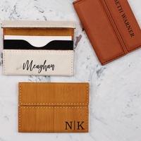 Dompet Kartu Bisnis Logam dengan Penutup Magnetik Kulit Sintetis yang Dapat Dipersonalisasi, Tempat Kartu Kredit Stainless Steel