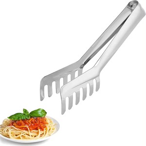 Haute qualité 67G 430 acier inoxydable pain nourriture nouilles <span class=keywords><strong>pince</strong></span> alimentaire pinces <span class=keywords><strong>à</strong></span> <span class=keywords><strong>spaghetti</strong></span> service alimentaire barbecue <span class=keywords><strong>pince</strong></span> glaçon salade <span class=keywords><strong>pince</strong></span> - Product Image 1