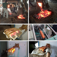 Machine de chauffage par induction haute fréquence LSW-80 contrôlée par PLC avec système de refroidissement par eau, certifiée CE ISO pour le forgeage des métaux