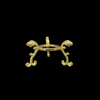 Support triangulaire moderne et minimaliste en métal pour boule de cristal chinoise avec base Nuage Auspicieux, pour présentation dans le salon, en pierre, vente en gros