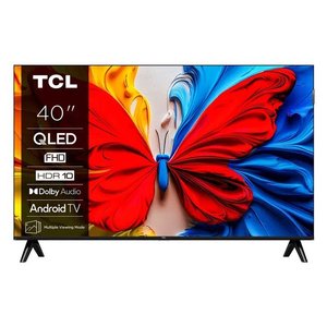 Téléviseur intelligent TCL QLED 40 pouces avec Android, résolution FHD, Dolby Audio, HDR10, finition noire - Product Image 1