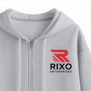 Sweat à capuche zippé oversize pour femme 100 % coton, idéal pour le sport et l'entraînement, avec impression numérique, service OEM - Product Image 1